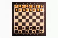 Zestaw szachowy French Lardy - szachownica (pole 58 mm), figury (król 96 mm)